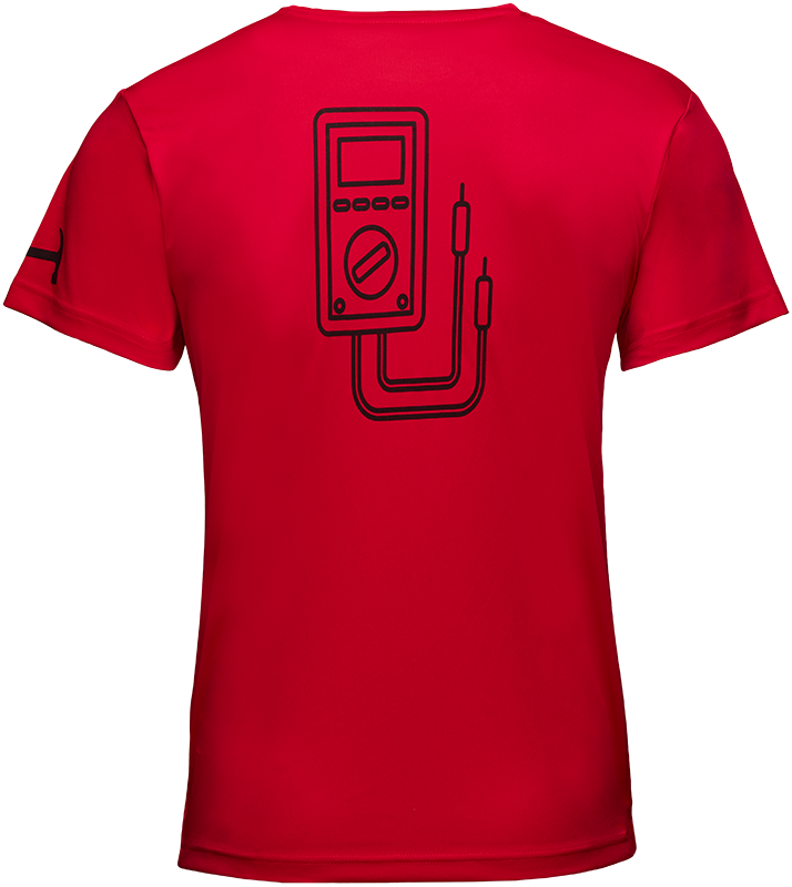 Rot mit Multimeter: "High Voltage"