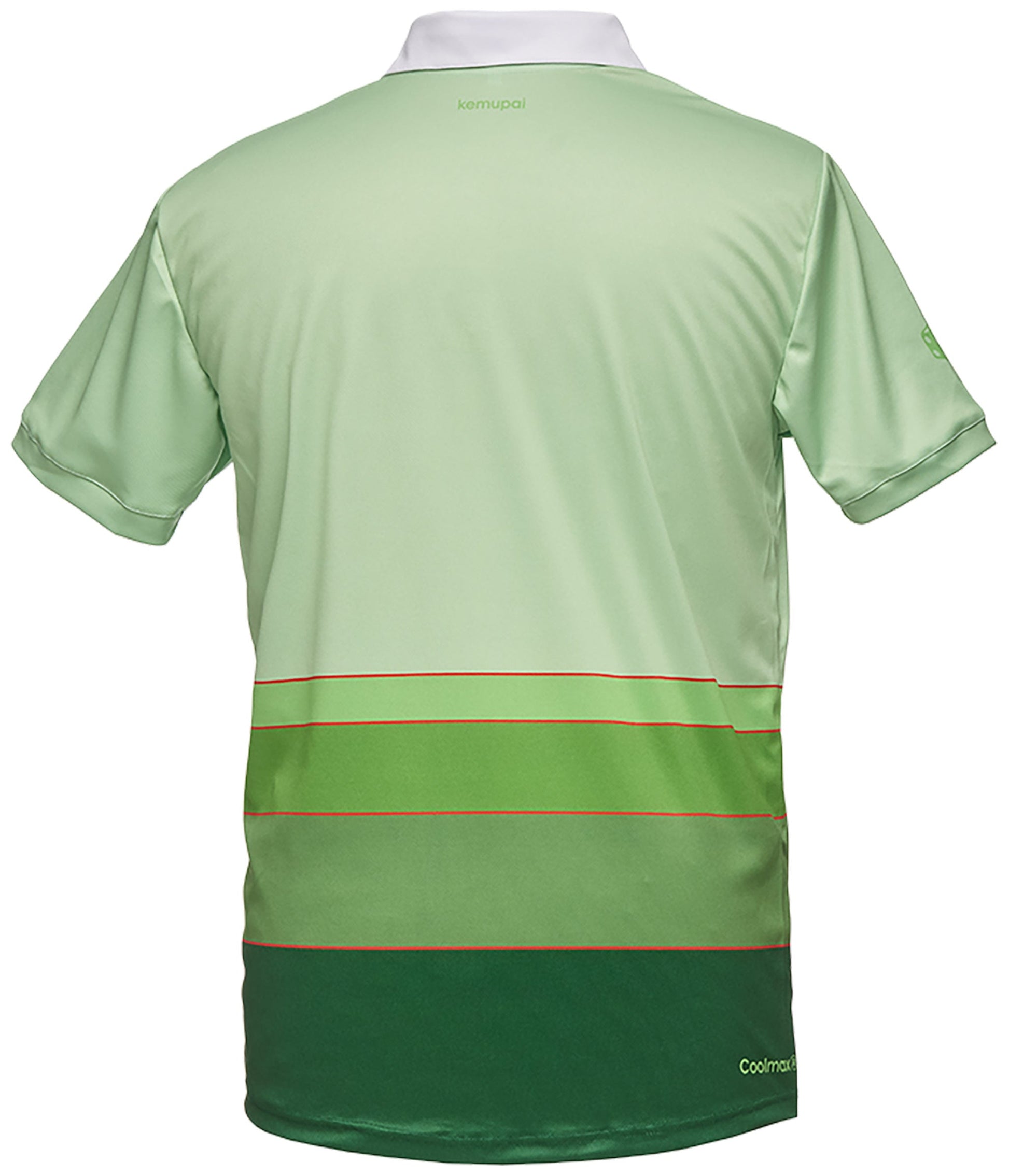 Kemupai Herren-Sportpolo Grün – Rückansicht atmungsaktives Poloshirt