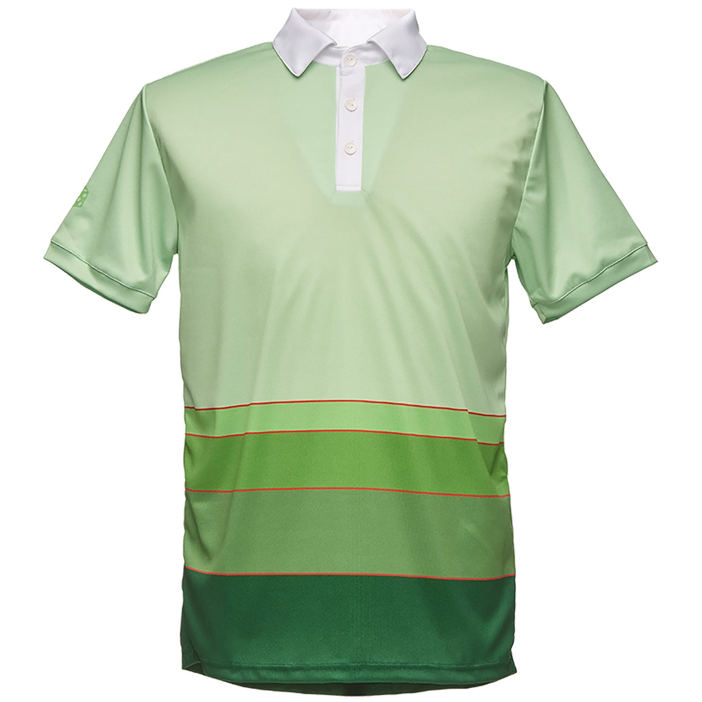 Kemupai Herren-Sportpolo Grün – Vorderansicht mit Coolmax-Material