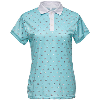Damen-Sportpolo Türkis