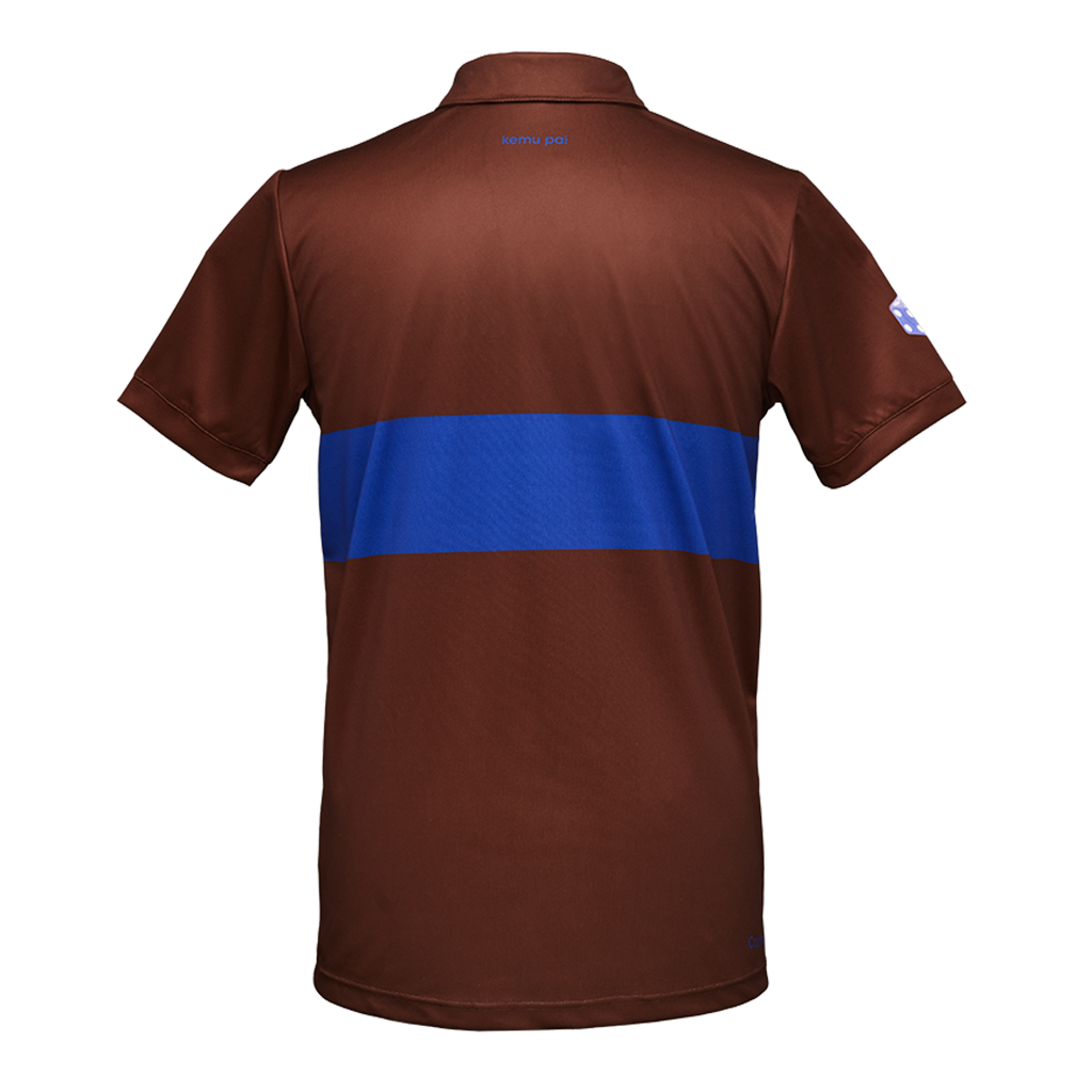 Herren-Sportpolo rot blau