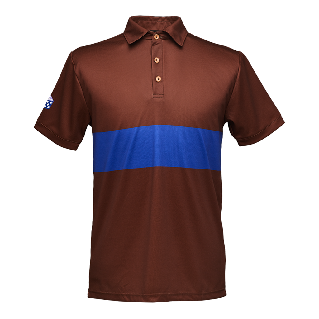 Herren-Sportpolo rot blau