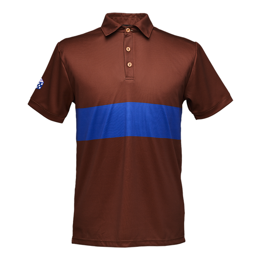 Herren-Sportpolo rot blau