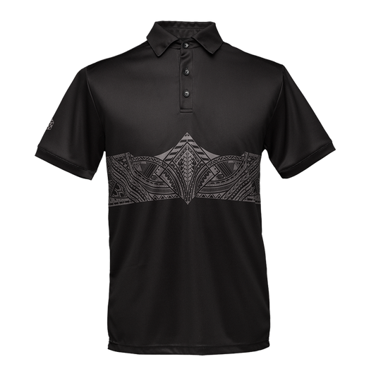 Herren-Sportpolo schwarz