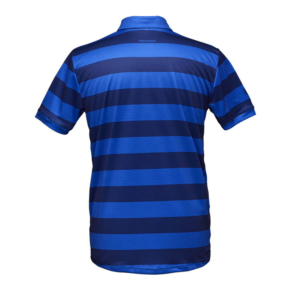 Herren-Sportpolo blau gestreift