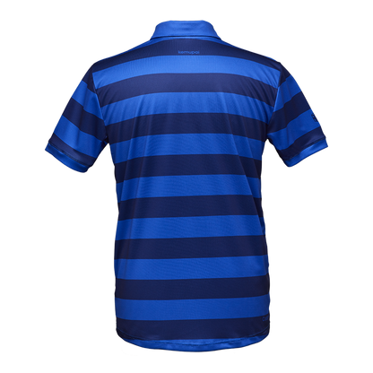 Herren-Sportpolo blau gestreift