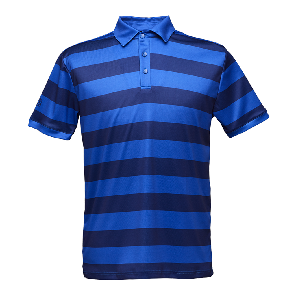 Herren-Sportpolo blau gestreift