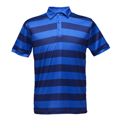 Herren-Sportpolo blau gestreift