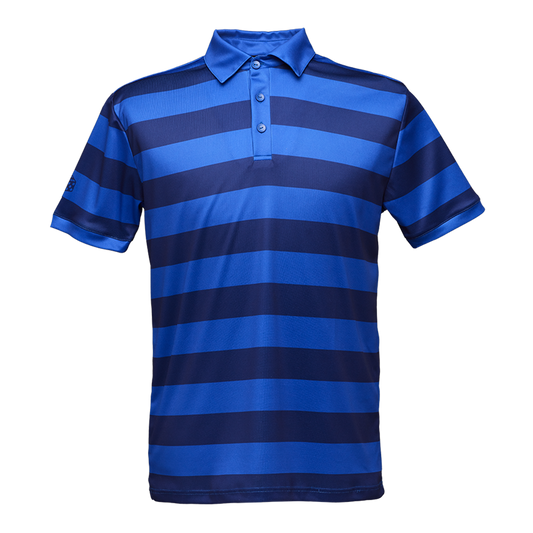 Herren-Sportpolo blau gestreift