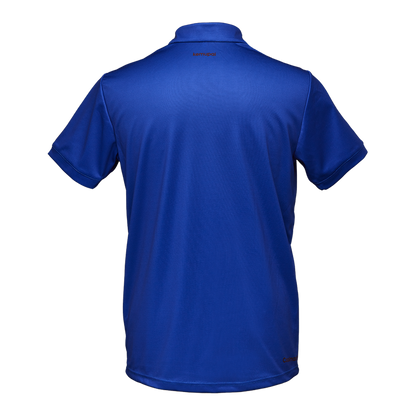 Herren-Sportpolo blau rot