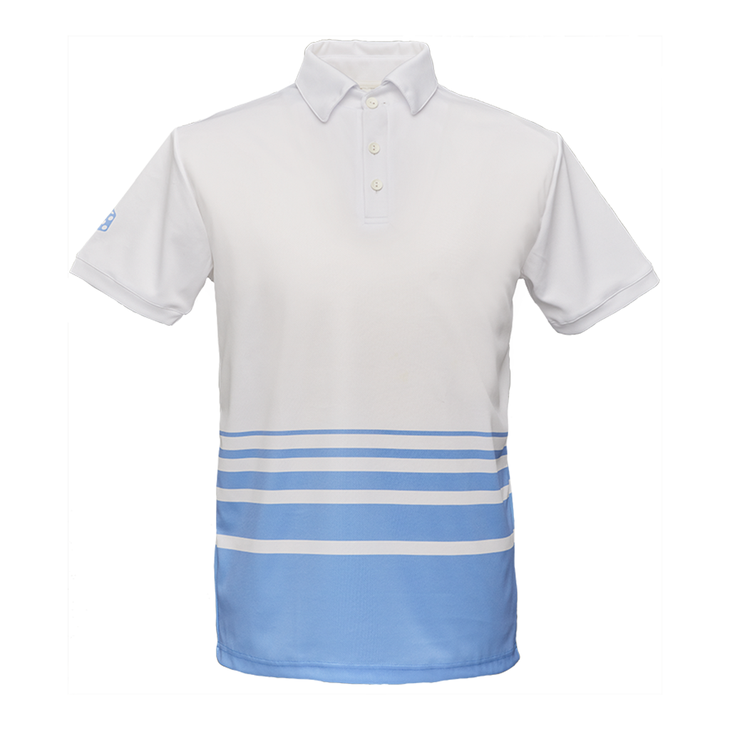 Herren-Sportpolo blau weiß