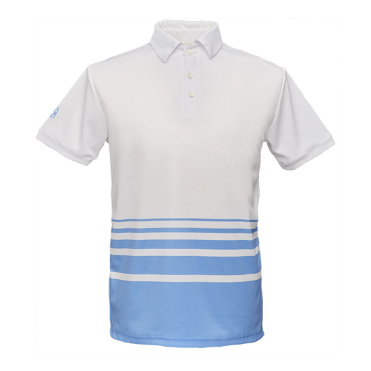 Herren-Sportpolo blau weiß