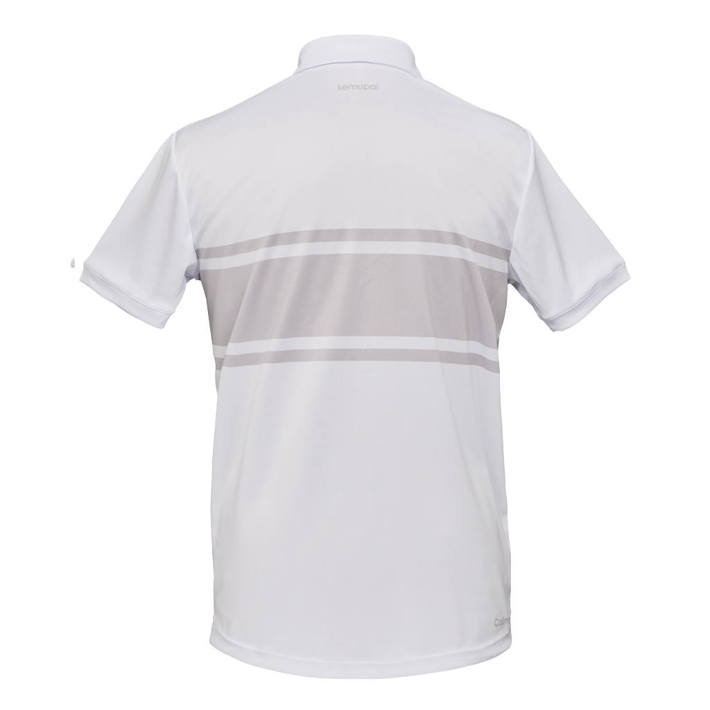 Herren-Sportpolo weiß grau