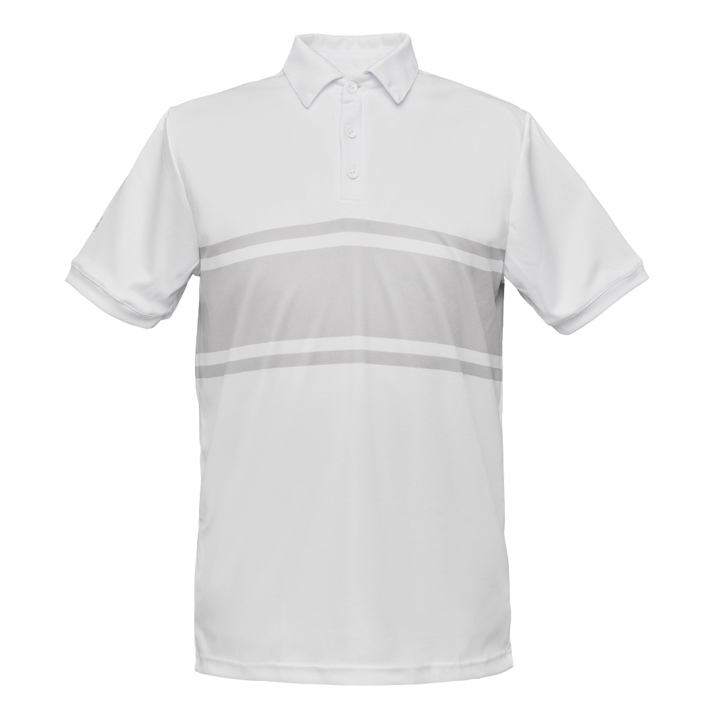 Herren-Sportpolo weiß grau