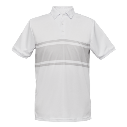 Herren-Sportpolo weiß grau