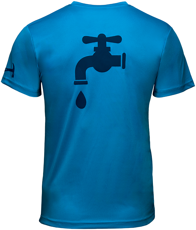 Blau mit Wasserhahn: "Super Mario"