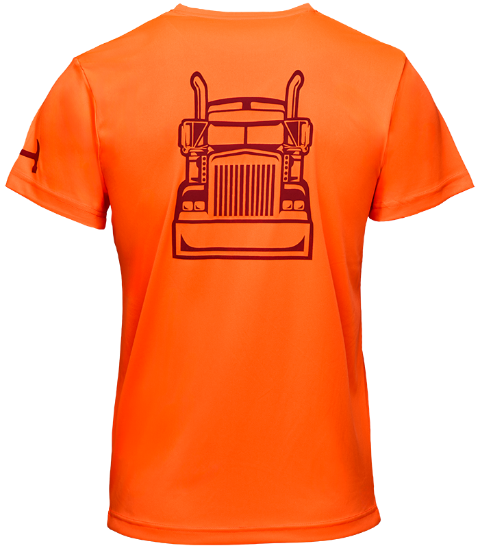 Orange mit Truck: "Highway