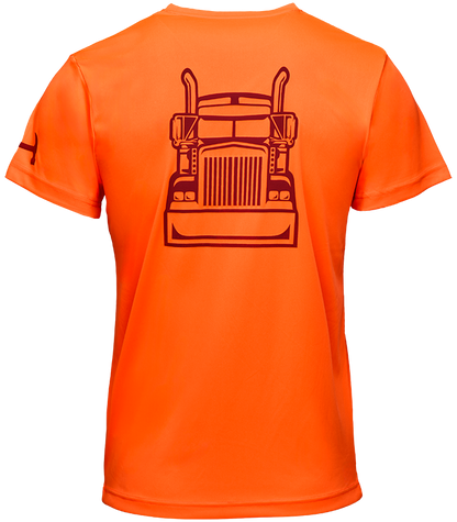 Orange mit Truck: "Highway