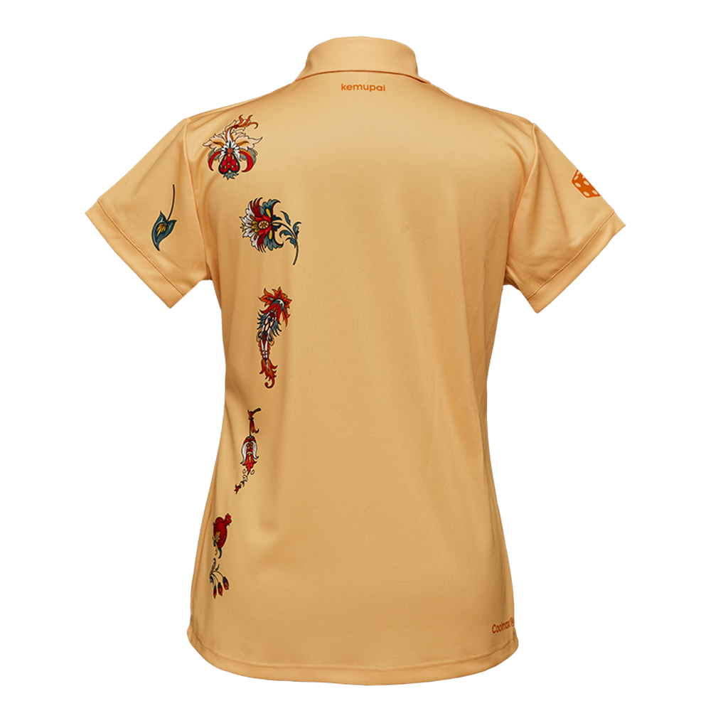 Damen-Sportpolo apricot