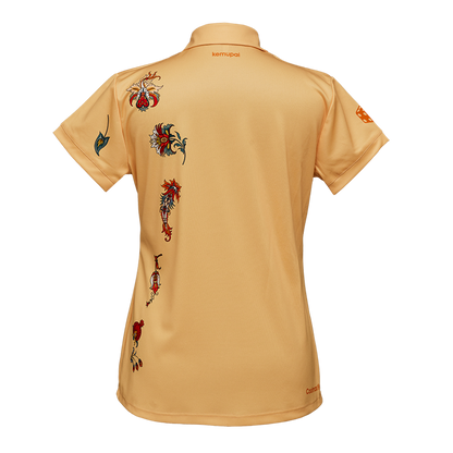 Damen-Sportpolo apricot