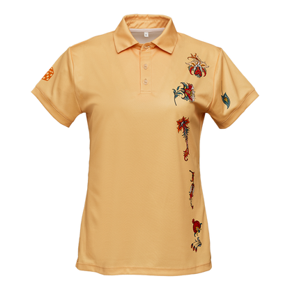 Damen-Sportpolo apricot