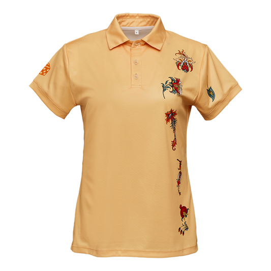 Damen-Sportpolo apricot