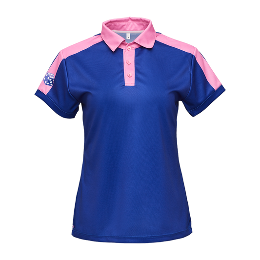 Damen Sportpolo blau