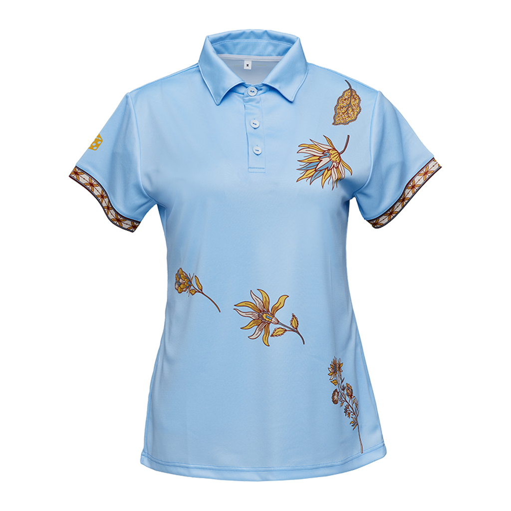 Damen-Sportpolo hellblau