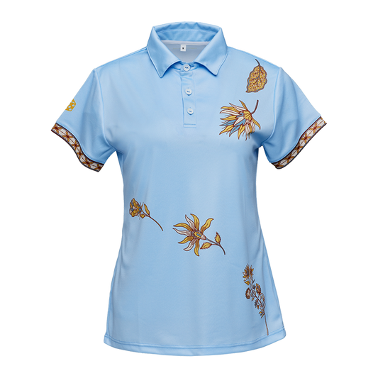 Damen-Sportpolo hellblau