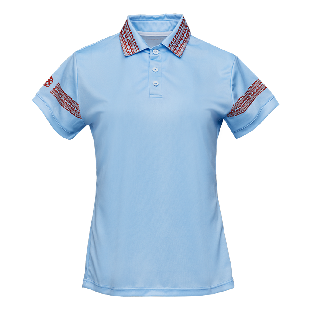 Damen-Sportpolo hellblau