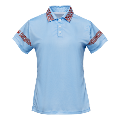 Damen-Sportpolo hellblau