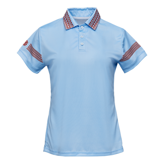 Damen-Sportpolo hellblau