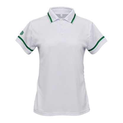 Damen-Sportpolo weiß grün